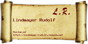 Lindmayer Rudolf névjegykártya